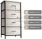 Sorbus Dresser with 4 Drawers - Bedside Furniture & Night Stand End Table Dresser with Steel Frame, Wood Top, Easy Pull Fabric Bins for Home, Bedroom Accessories, Office & Dorm